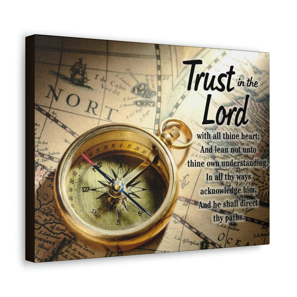 Scripture Walls Proverbs 3:6 Ancient Map Bible Verse Canvas Christian Wall Art
